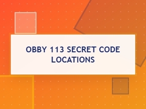 Locating Secret Codes in Obby 113