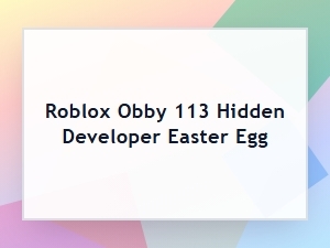 Discovering the Hidden Developer Easter Egg in Obby 113